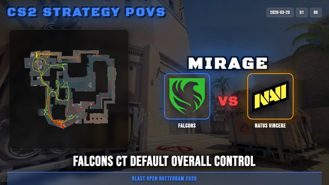Falcons CT Default Overall Control vs Natus Vincere - Mirage - BLAST Open Rotterdam 2026