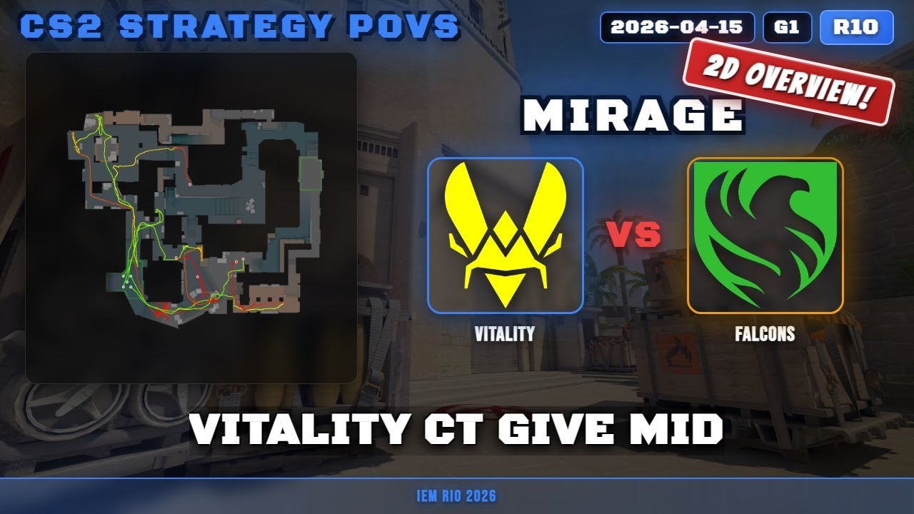 Vitality CT Give Mid vs Falcons - Mirage - IEM Rio 2026