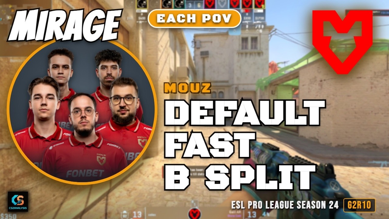 MOUZ Default Fast B Split vs FURIA - Mirage - ESL Pro League Season 24