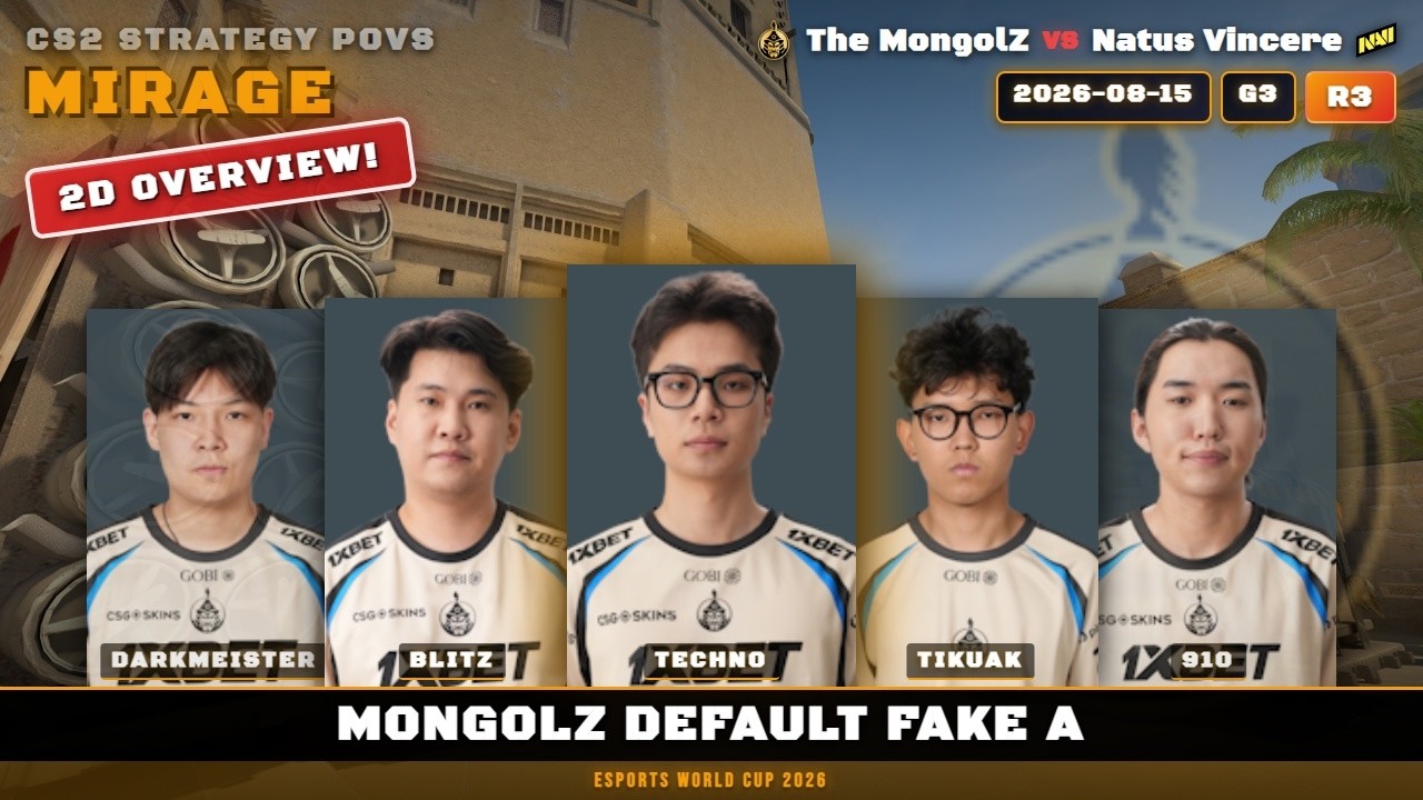 MongolZ Default Fake A vs The MongolZ - Mirage - Esports World Cup 2026