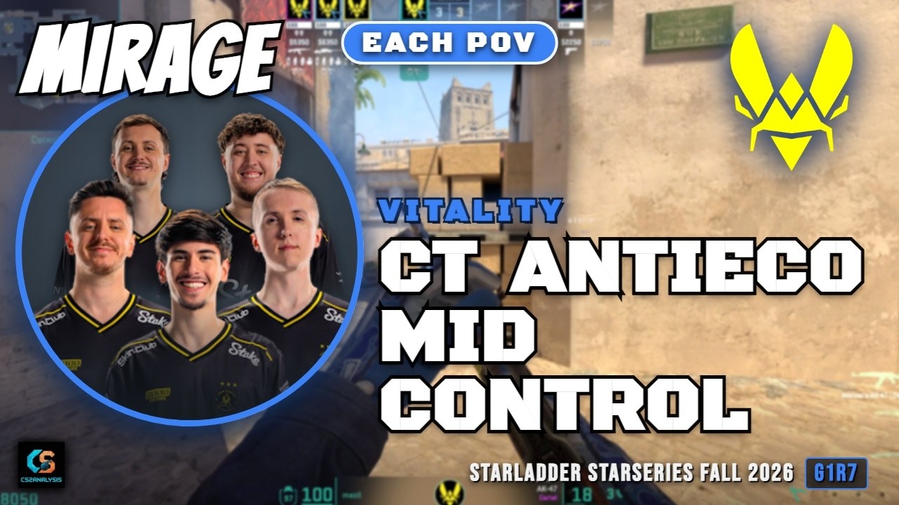 Vitality CT AntiEco Mid Control vs magic - Mirage - StarLadder StarSeries Fall 2026