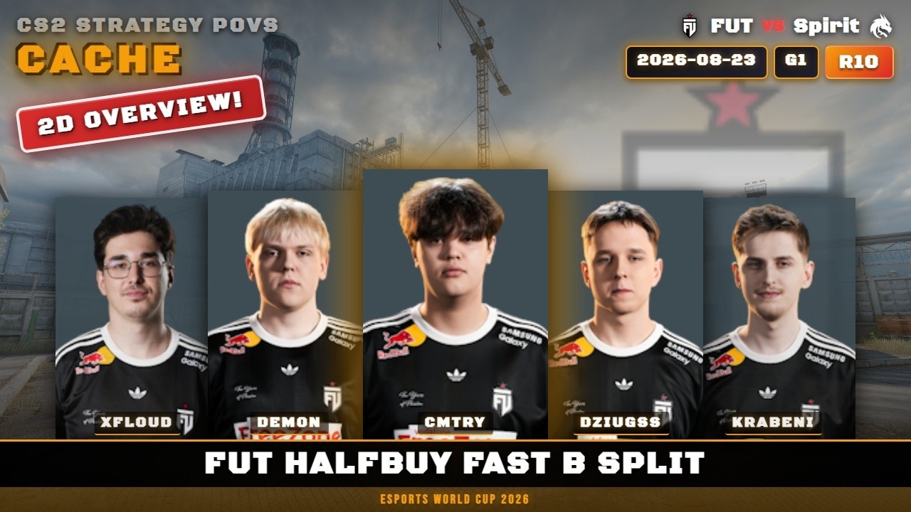FUT HalfBuy Fast B Split vs Spirit - Cache - Esports World Cup 2026