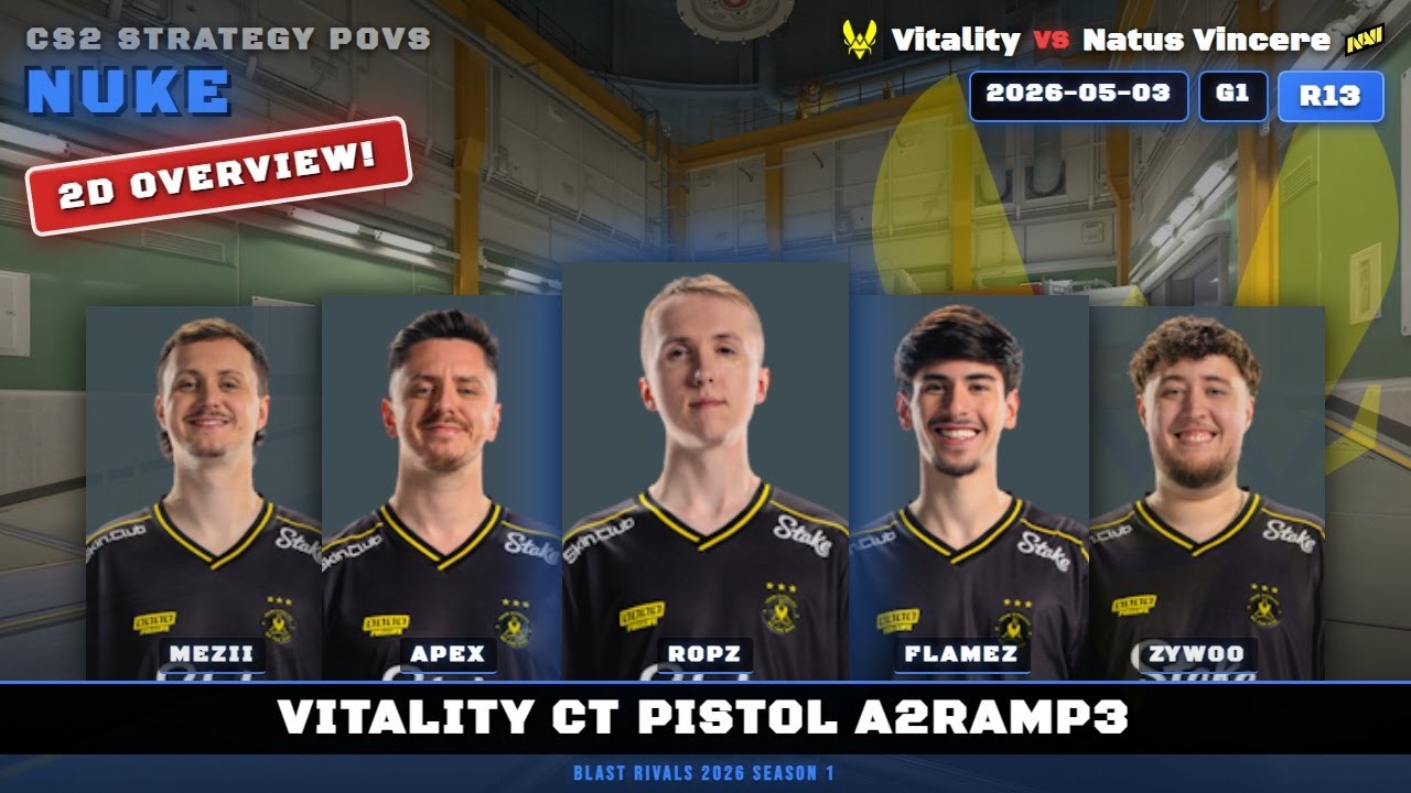 Vitality CT Pistol A2Ramp3 vs Natus Vincere - Nuke - BLAST Rivals 2026 Season 1