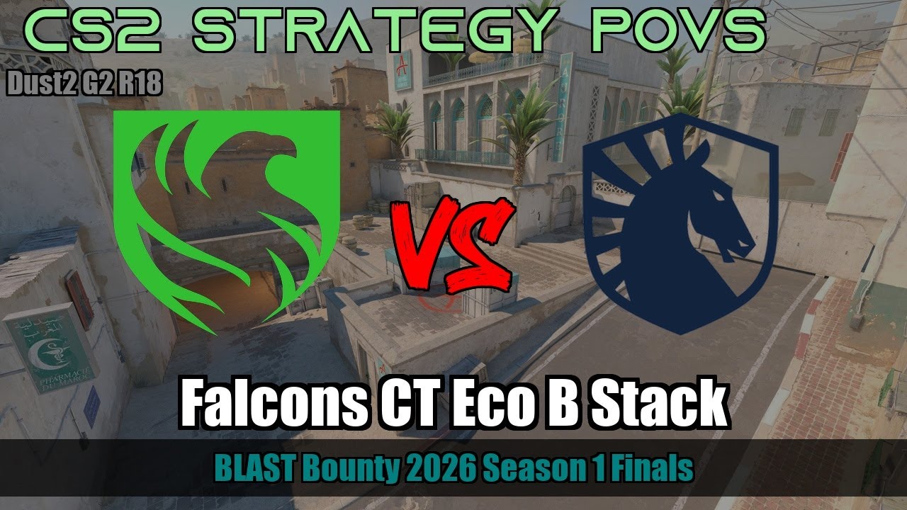 Falcons CT Eco B Stack vs Liquid - Dust2 - BLAST Bounty 2026 Season 1 Finals