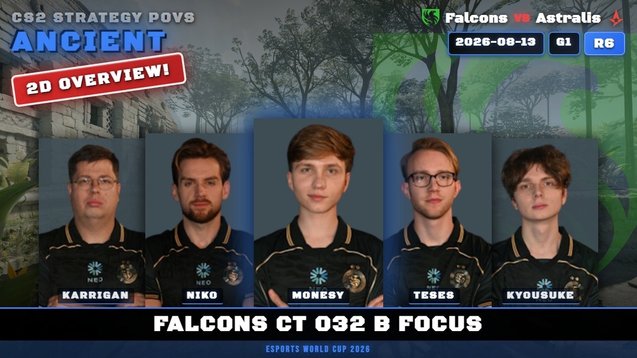 Falcons CT 032 B Focus vs Astralis - Ancient - Esports World Cup 2026