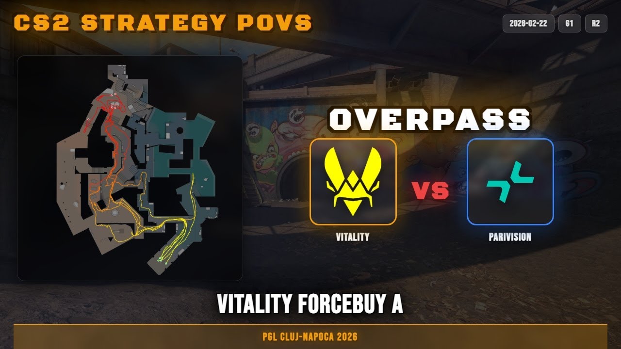 Vitality Forcebuy A vs PARIVISION - Overpass - PGL Cluj-Napoca 2026