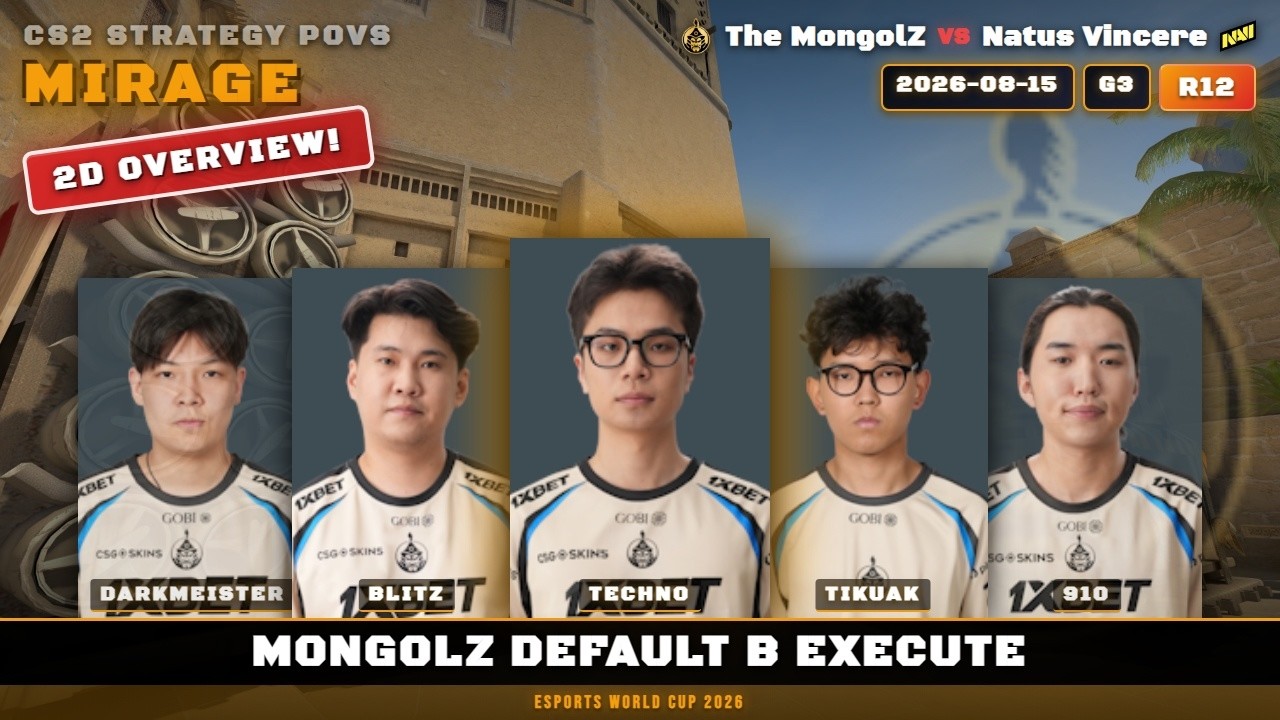 MongolZ Default B Execute vs The MongolZ - Mirage - Esports World Cup 2026