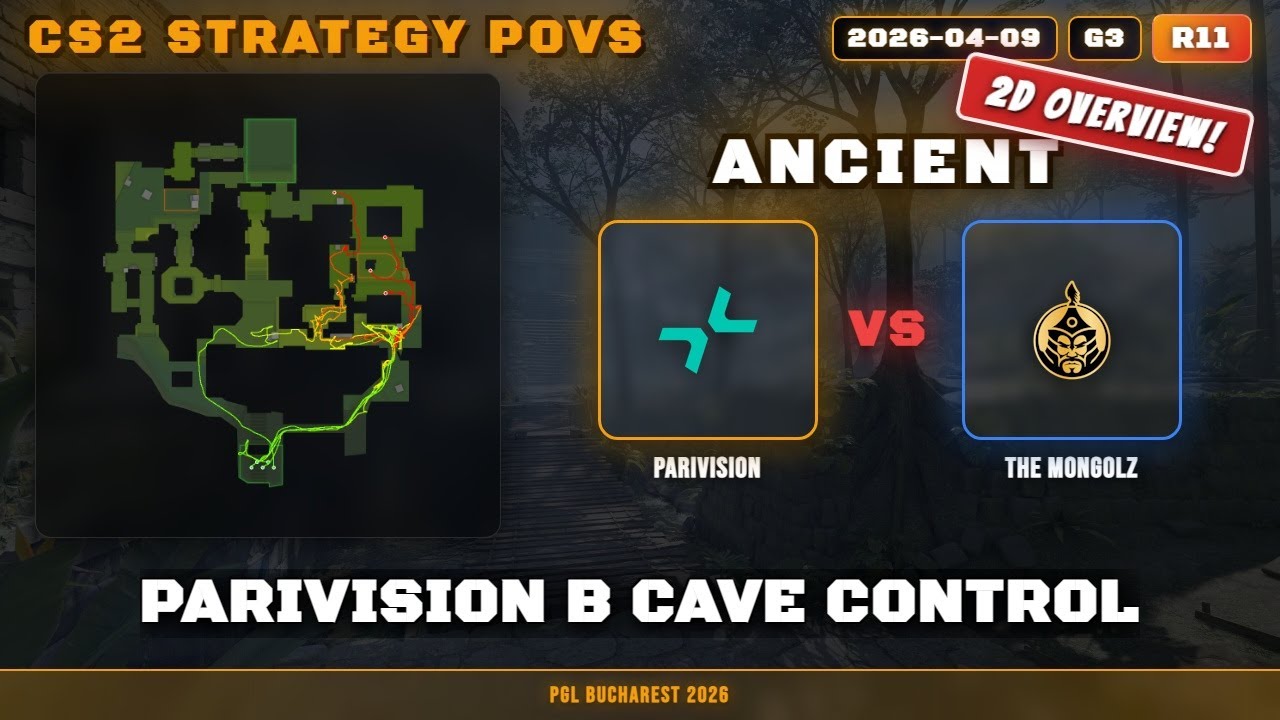 Parivision B Cave Control vs The MongolZ - Ancient - PGL Bucharest 2026