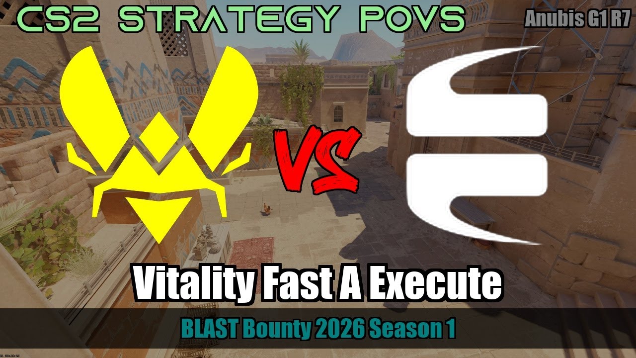Vitality Fast A Execute vs EYEBALLERS - Anubis - BLAST Bounty 2026 Season 1