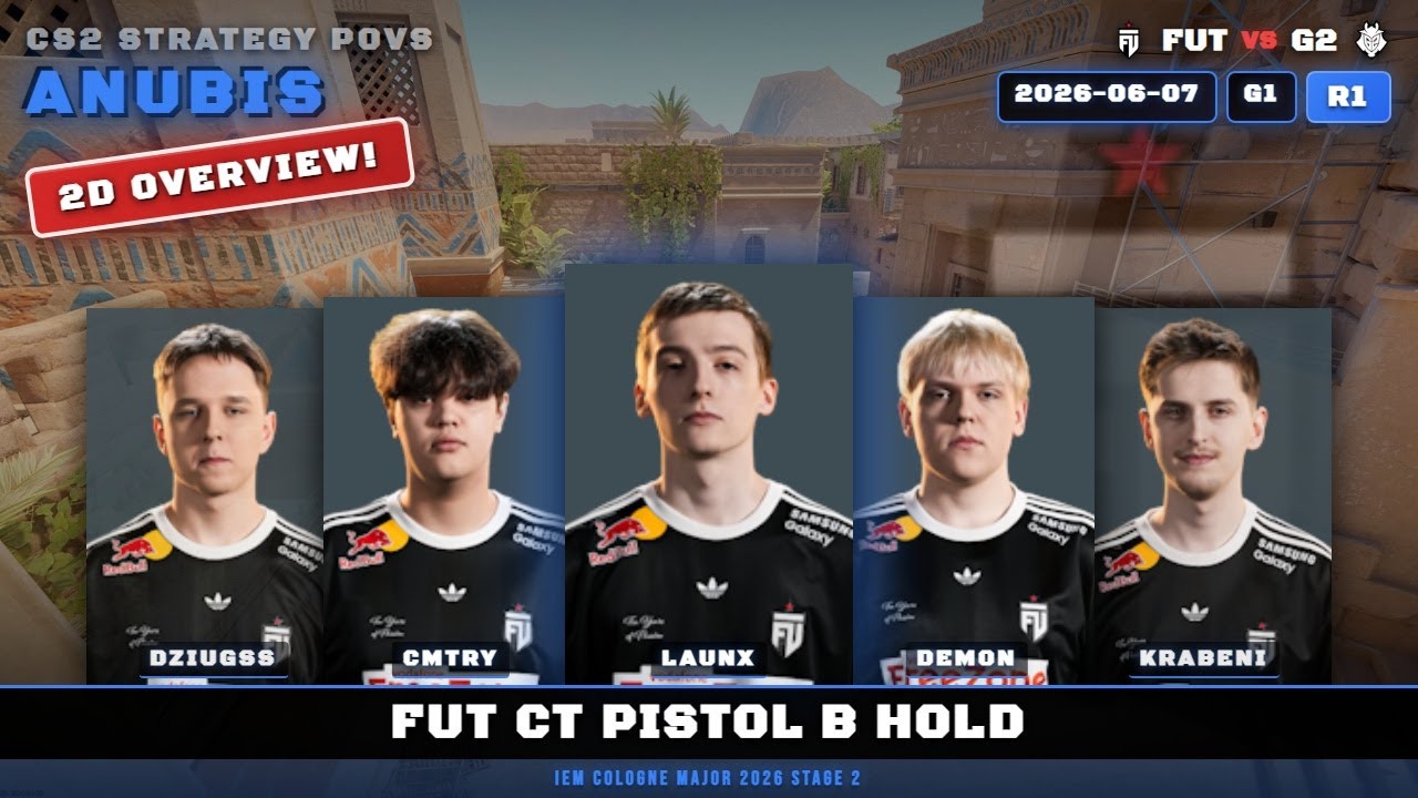 FUT CT Pistol B Hold vs G2 - Anubis - IEM Cologne Major 2026 Stage 2