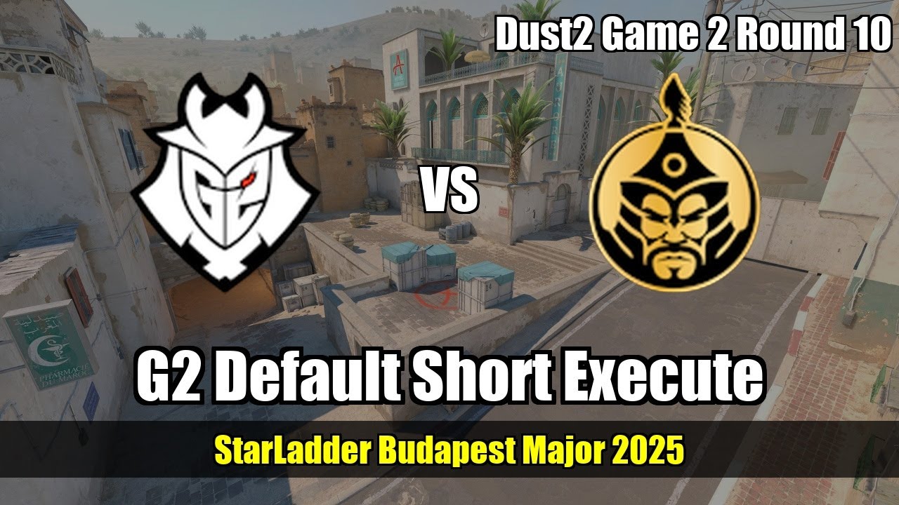 G2 Default Short Execute vs The MongolZ - Dust2 - StarLadder Budapest Major 2025