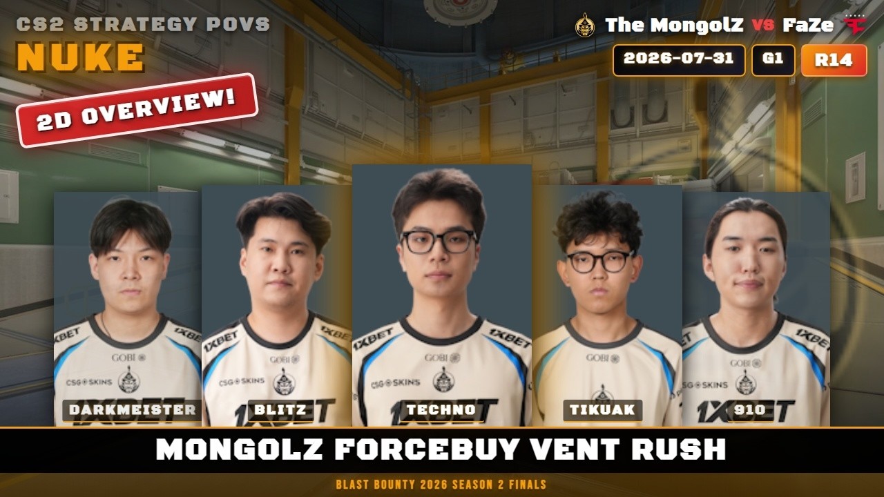 MongolZ ForceBuy Vent Rush vs FaZe - Nuke - BLAST Bounty 2026 Season 2 Finals