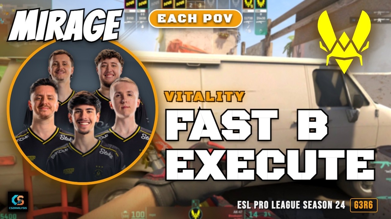 Vitality Fast B Execute vs Natus Vincere - Mirage - ESL Pro League Season 24