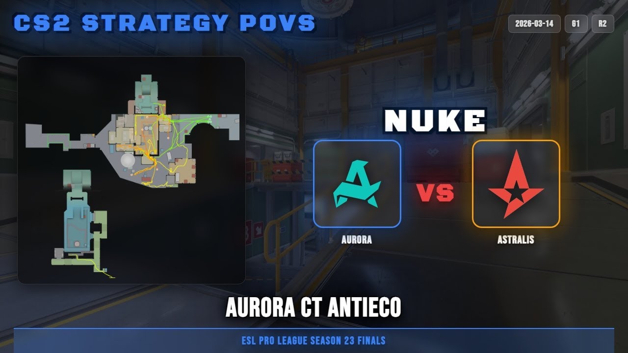 Aurora CT AntiEco vs Astralis - Nuke - ESL Pro League Season 23 Finals