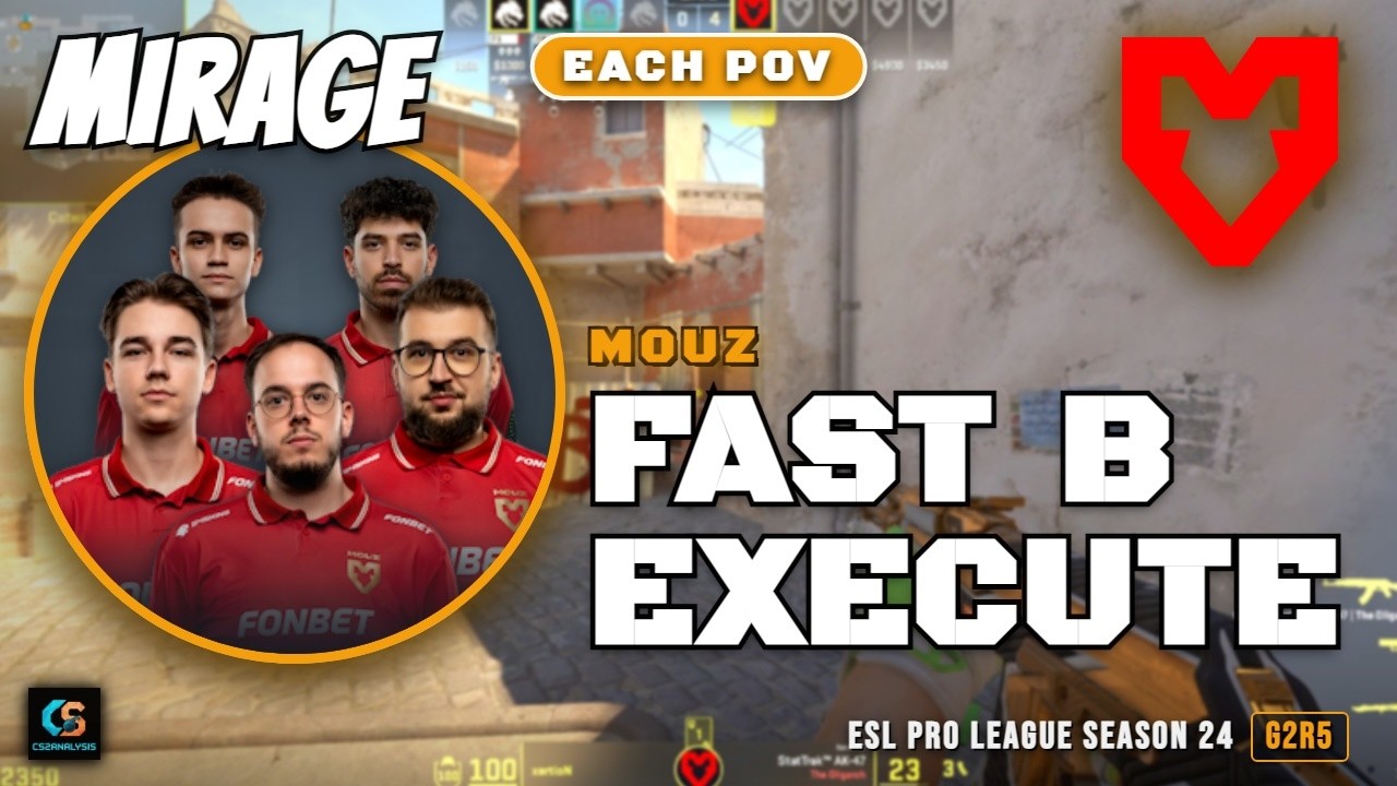 MOUZ Fast B Execute vs Spirit - Mirage - ESL Pro League Season 24