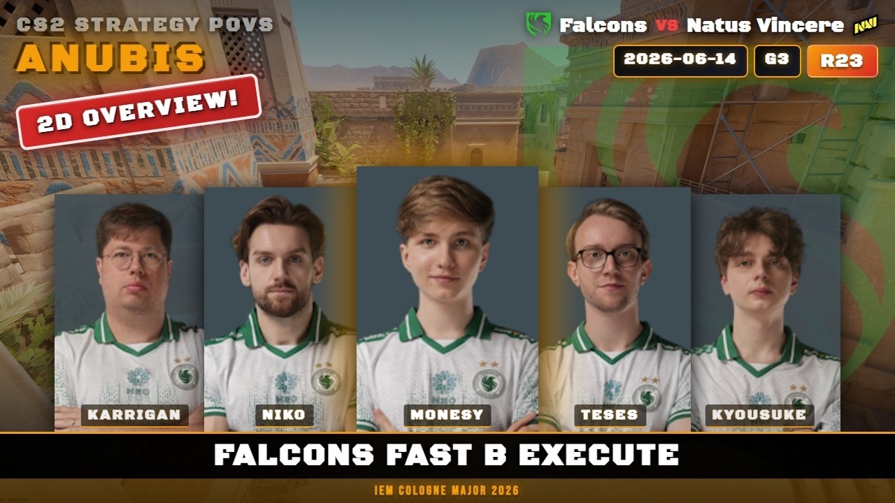 Falcons Fast B Execute vs Natus Vincere - Anubis - IEM Cologne Major 2026