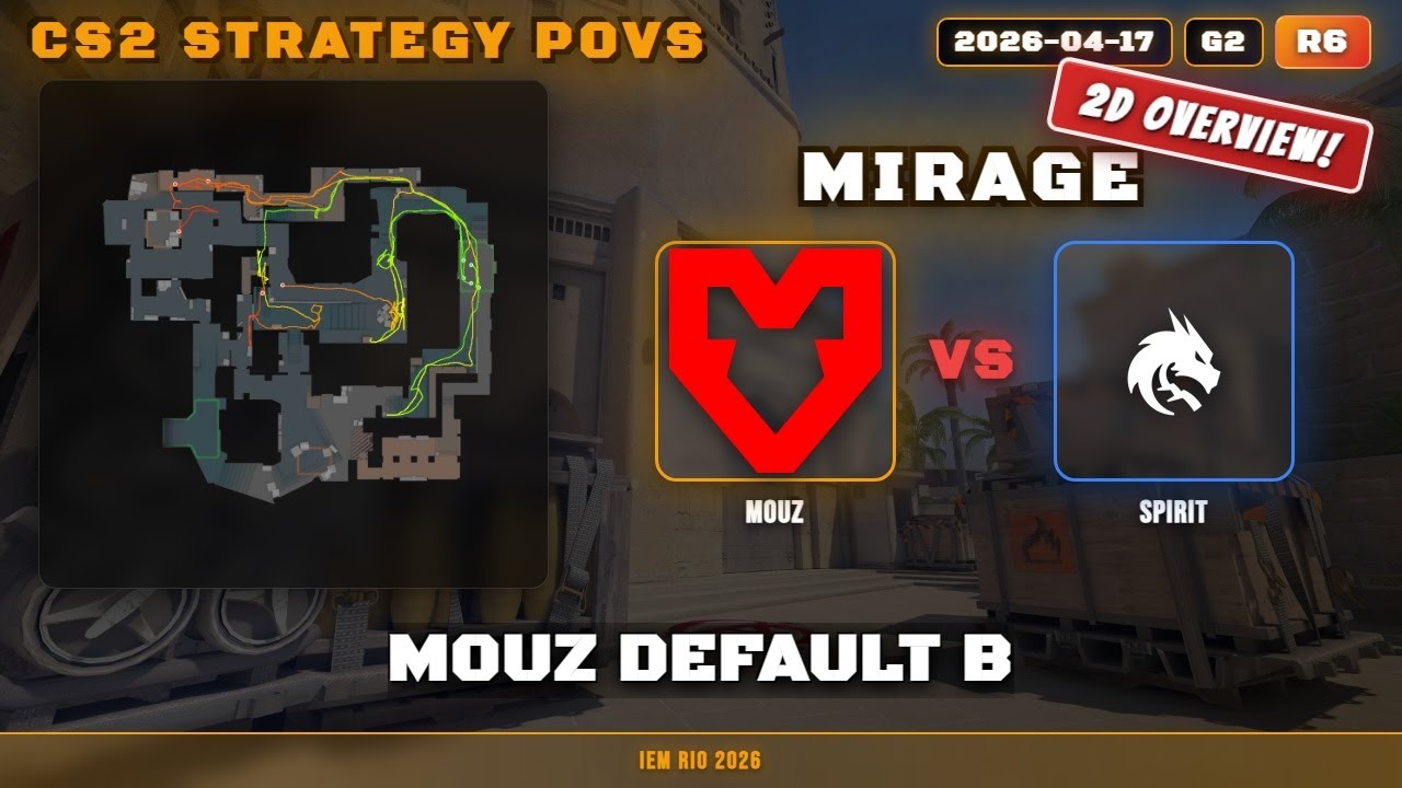 MOUZ Default B vs Spirit - Mirage - IEM Rio 2026