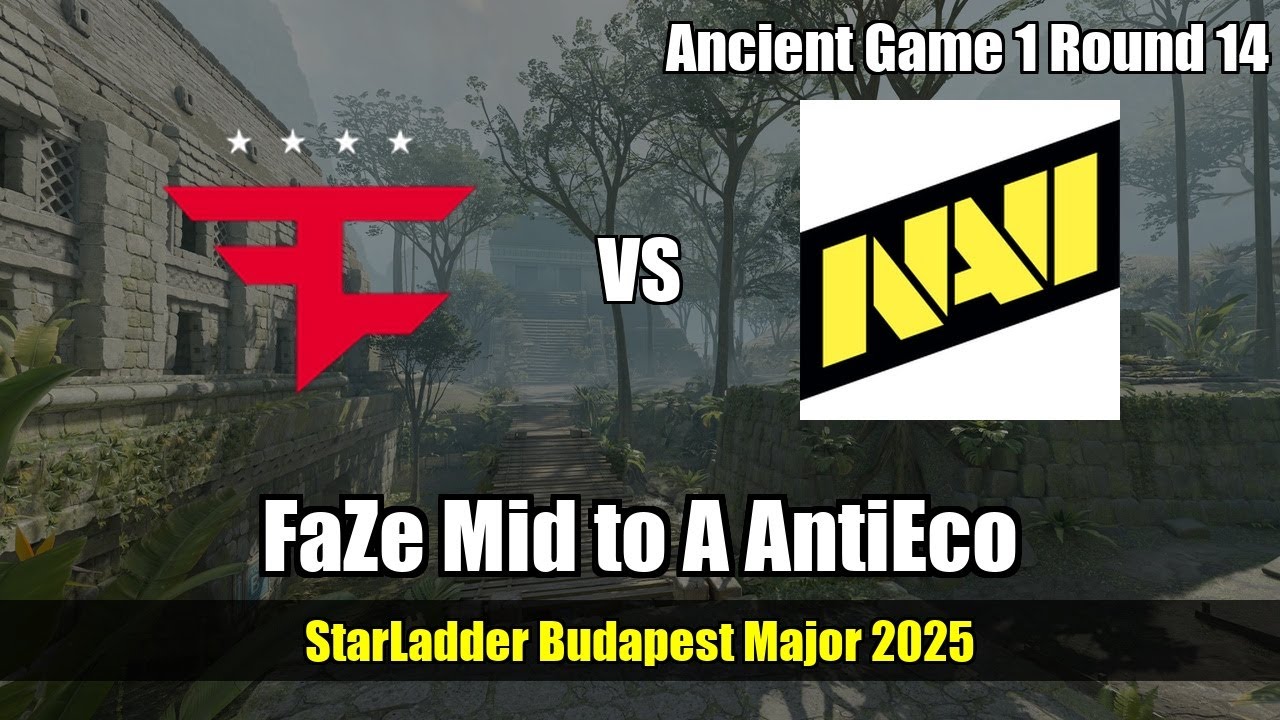 FaZe Mid to A AntiEco vs Natus Vincere - Ancient - StarLadder Budapest Major 2025