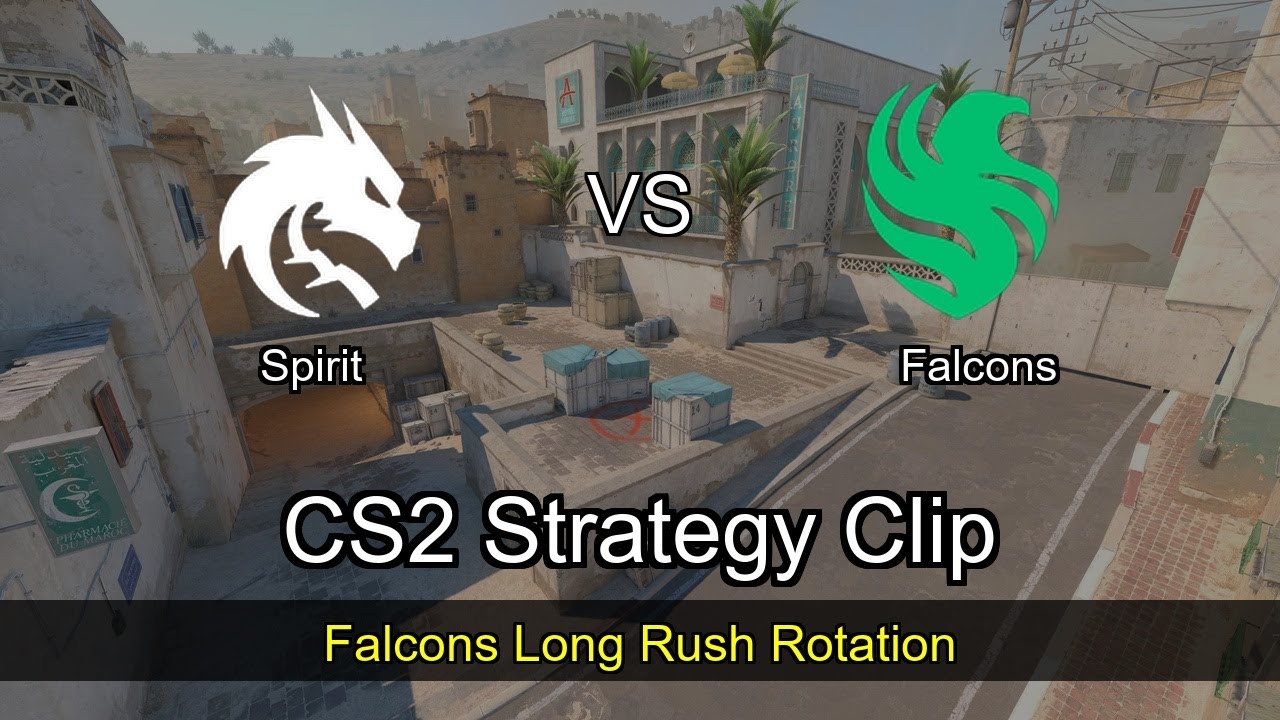 Falcons Long Rush Rotation vs Spirit - Dust2 - BLAST Rivals 2025 Season 2