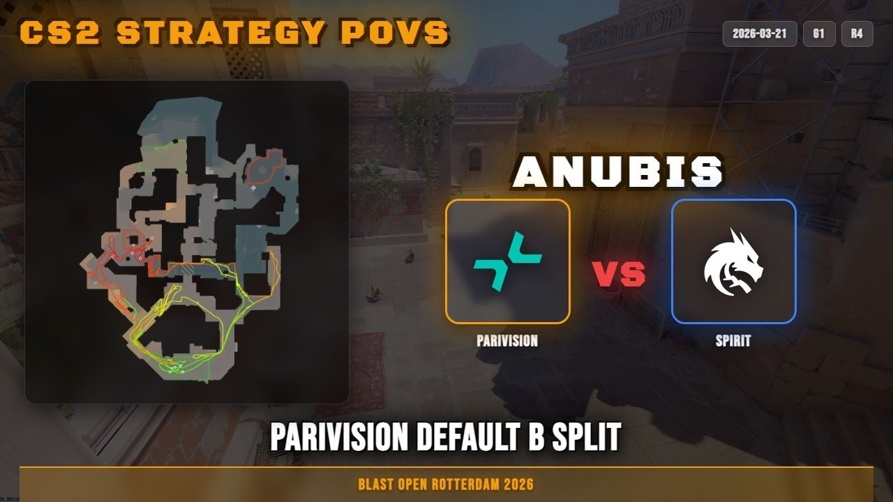 PARIVISION Default B Split vs Spirit - Anubis - BLAST Open Rotterdam 2026