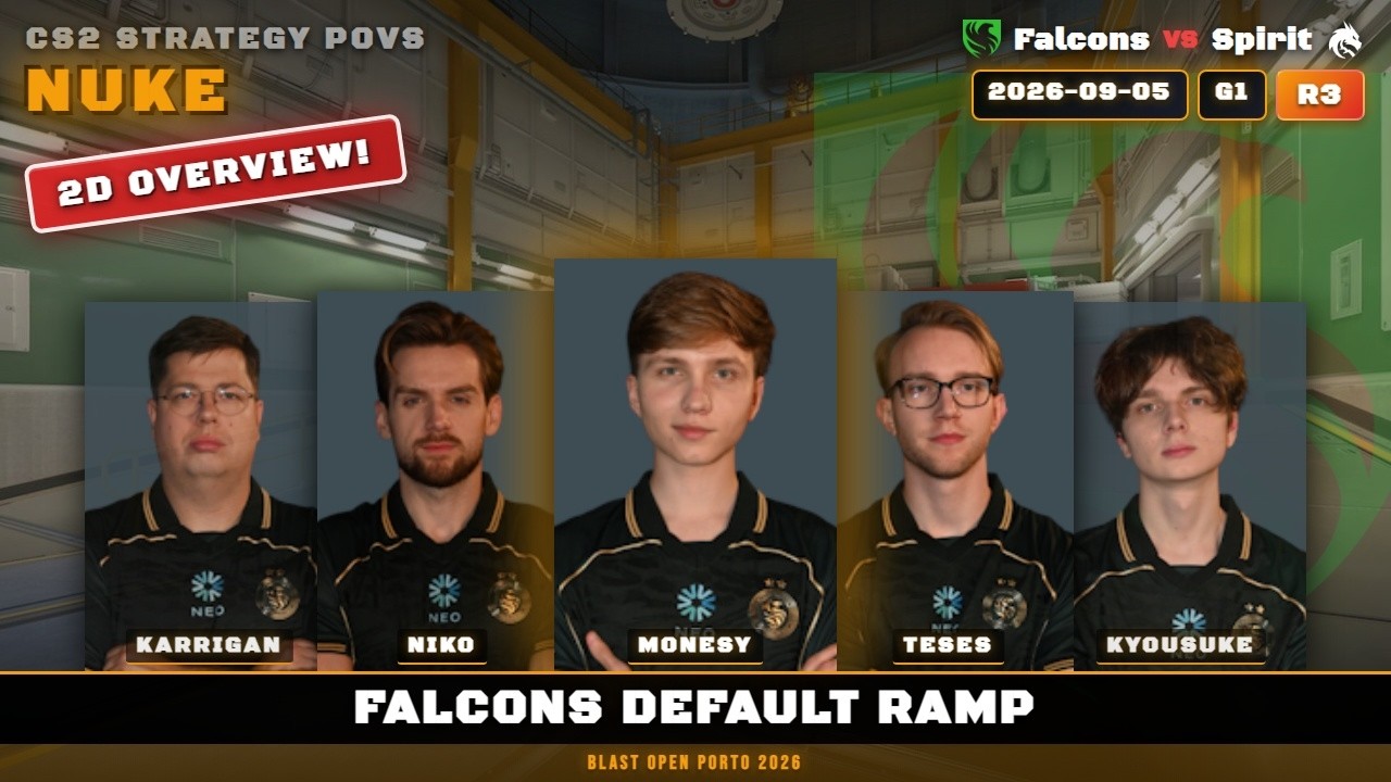 Falcons Default Ramp vs Spirit - Nuke - BLAST Open Porto 2026