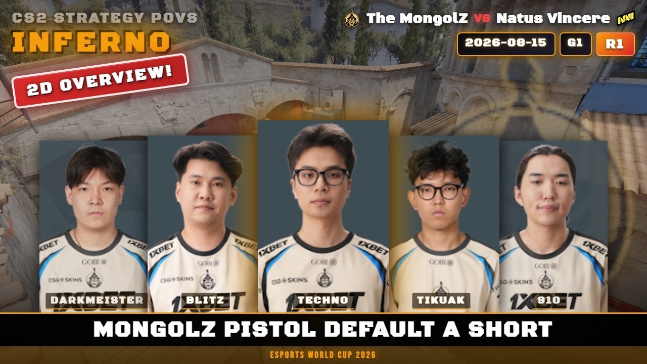 MongolZ Pistol Default A Short vs The MongolZ - Inferno - Esports World Cup 2026