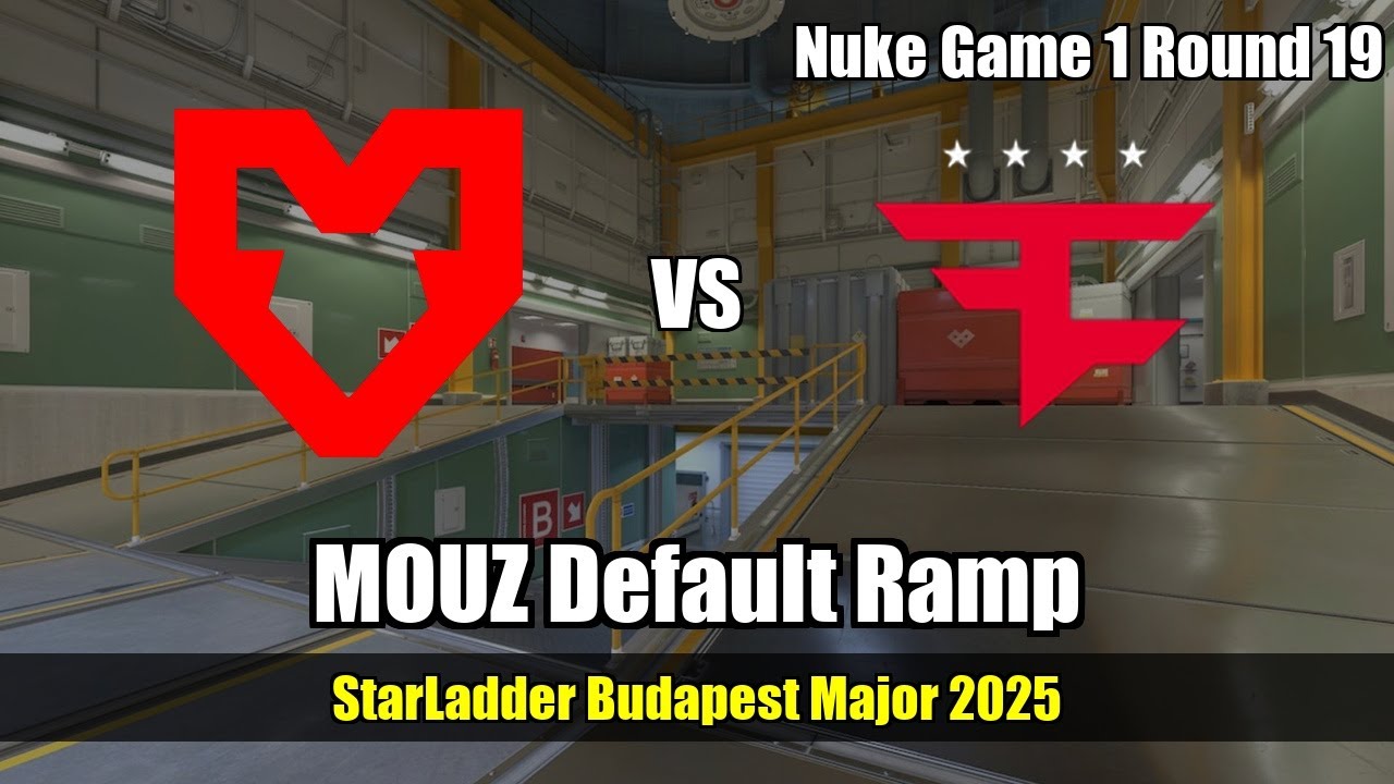 MOUZ Default Ramp, rotation vs FaZe - Nuke - StarLadder Budapest Major 2025