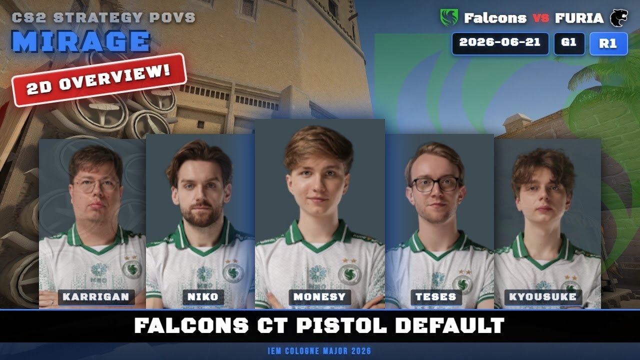 Falcons CT Pistol Default vs FURIA - Mirage - IEM Cologne Major 2026