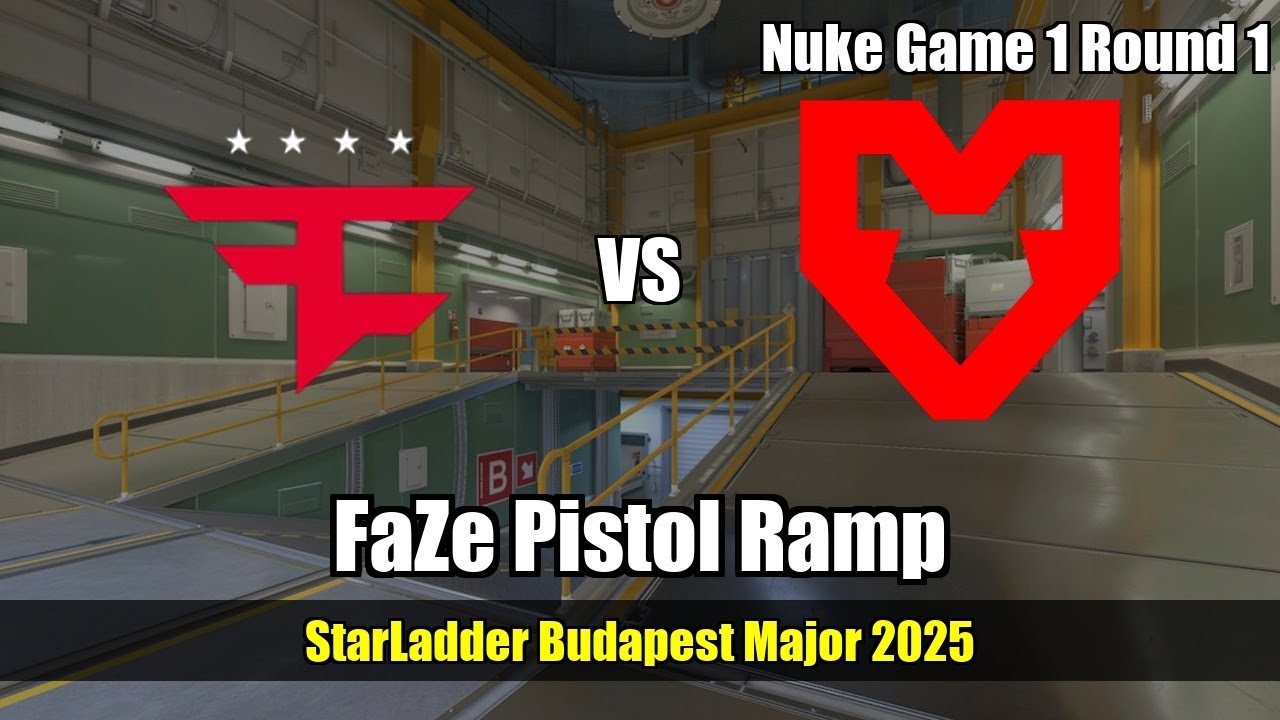 FaZe Pistol Ramp vs MOUZ - Nuke - StarLadder Budapest Major 2025