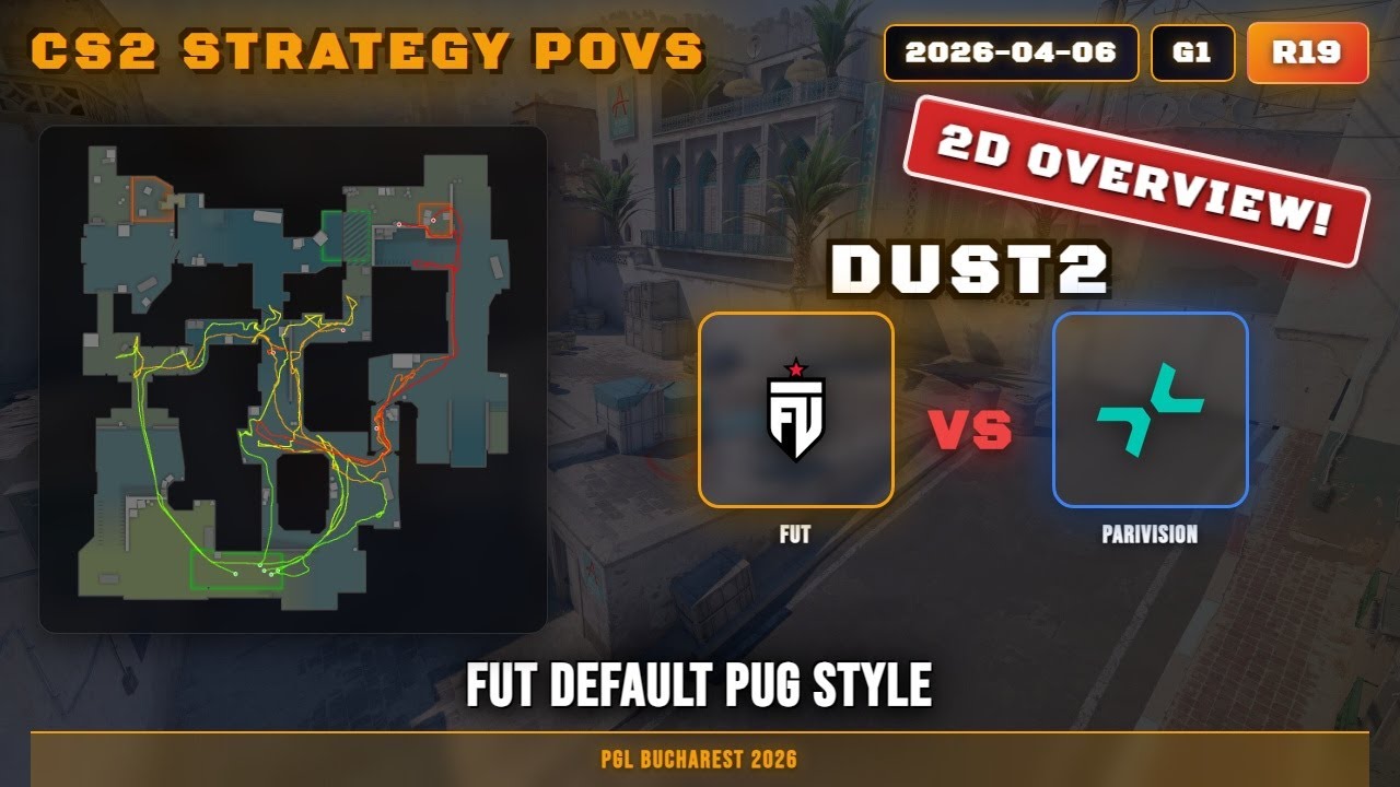 FUT Default PUG Style vs PARIVISION - Dust2 - PGL Bucharest 2026