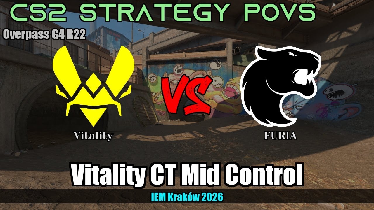 Vitality CT Mid Control vs FURIA - Overpass - IEM Kraków 2026