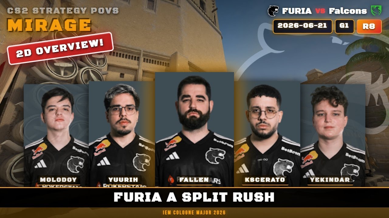 FURIA A Split Rush vs Falcons - Mirage - IEM Cologne Major 2026