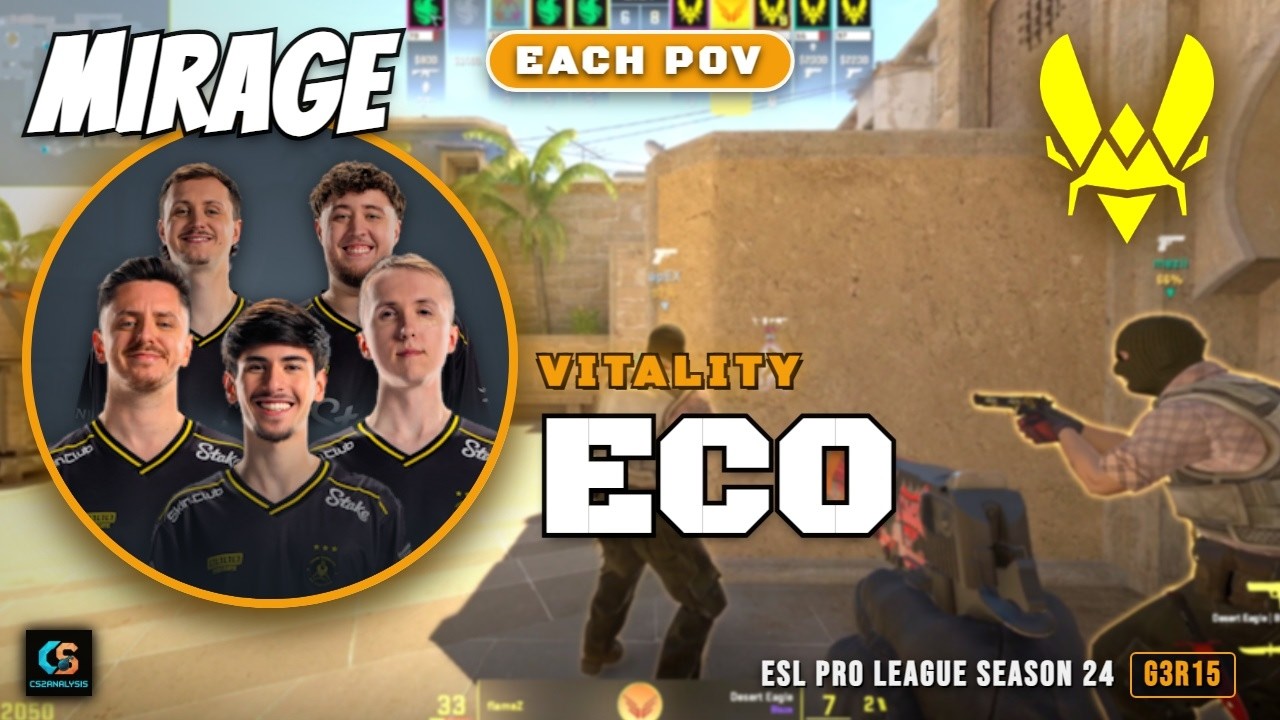 Vitality Eco vs Falcons - Mirage - ESL Pro League Season 24