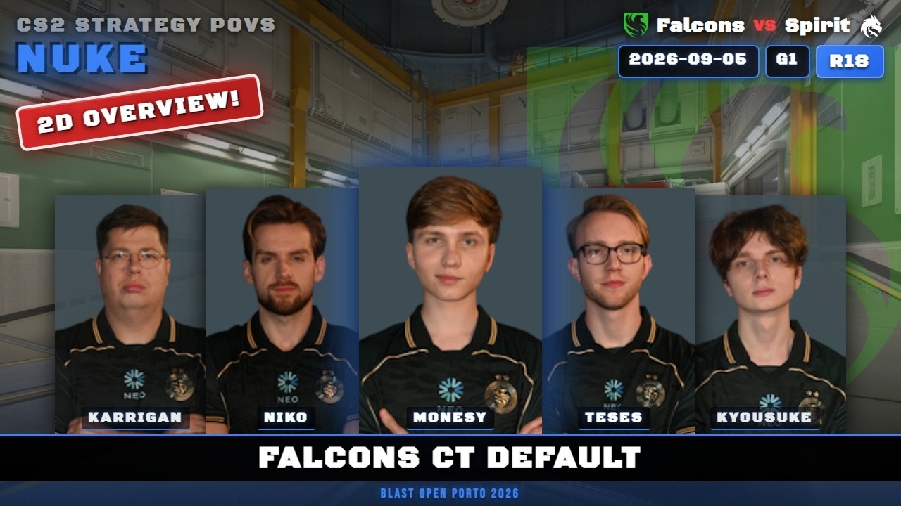 Falcons CT Default vs Spirit - Nuke - BLAST Open Porto 2026