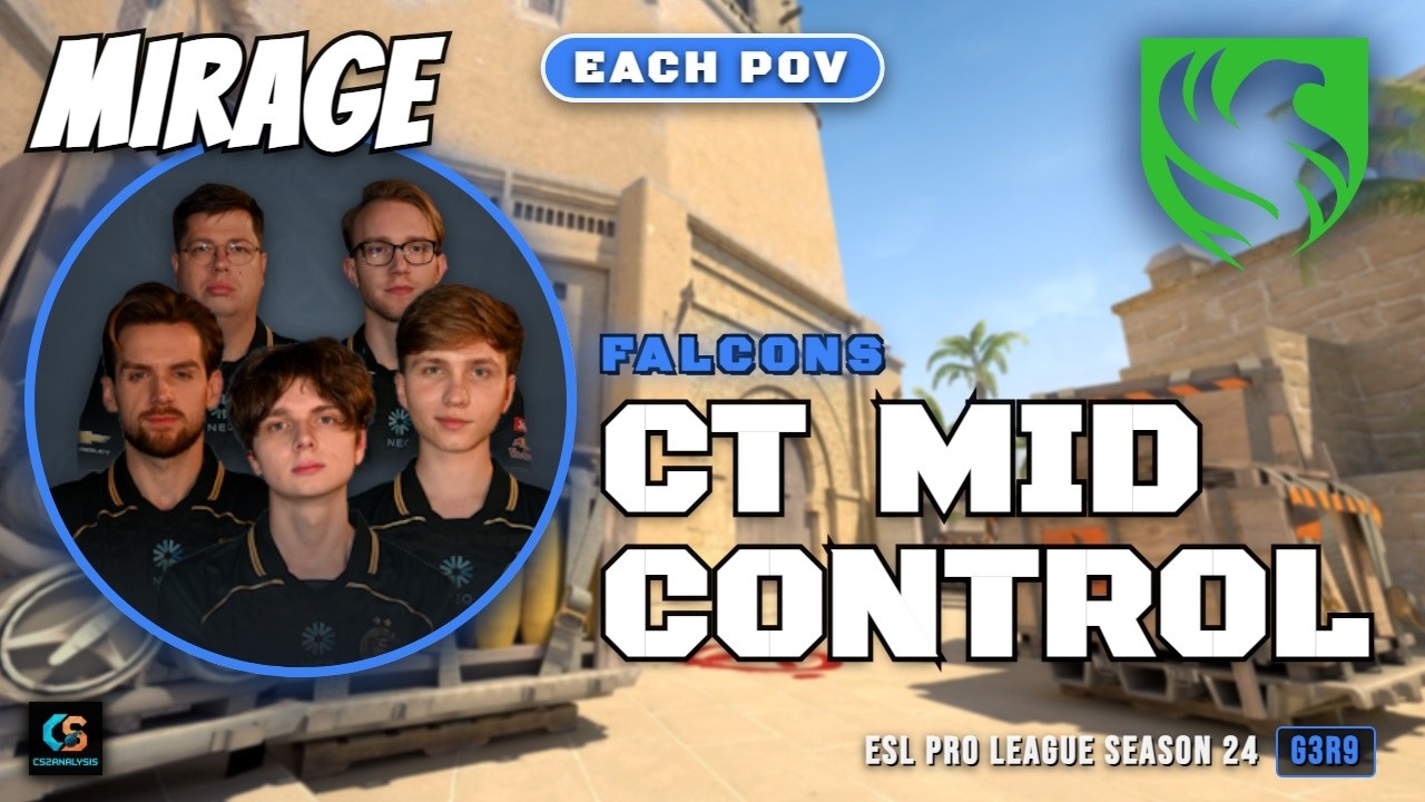 Falcons CT Mid Control vs Natus Vincere - Mirage - ESL Pro League Season 24