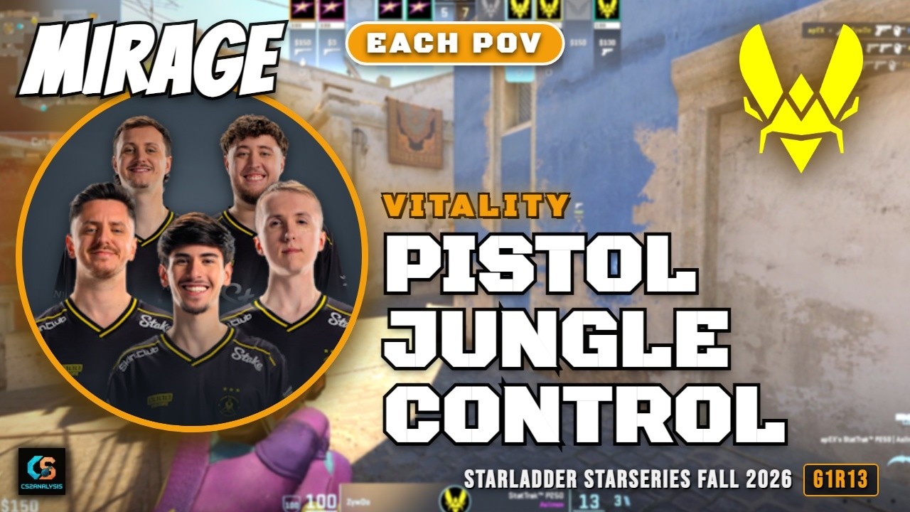 Vitality Pistol Jungle Control vs magic - Mirage - StarLadder StarSeries Fall 2026