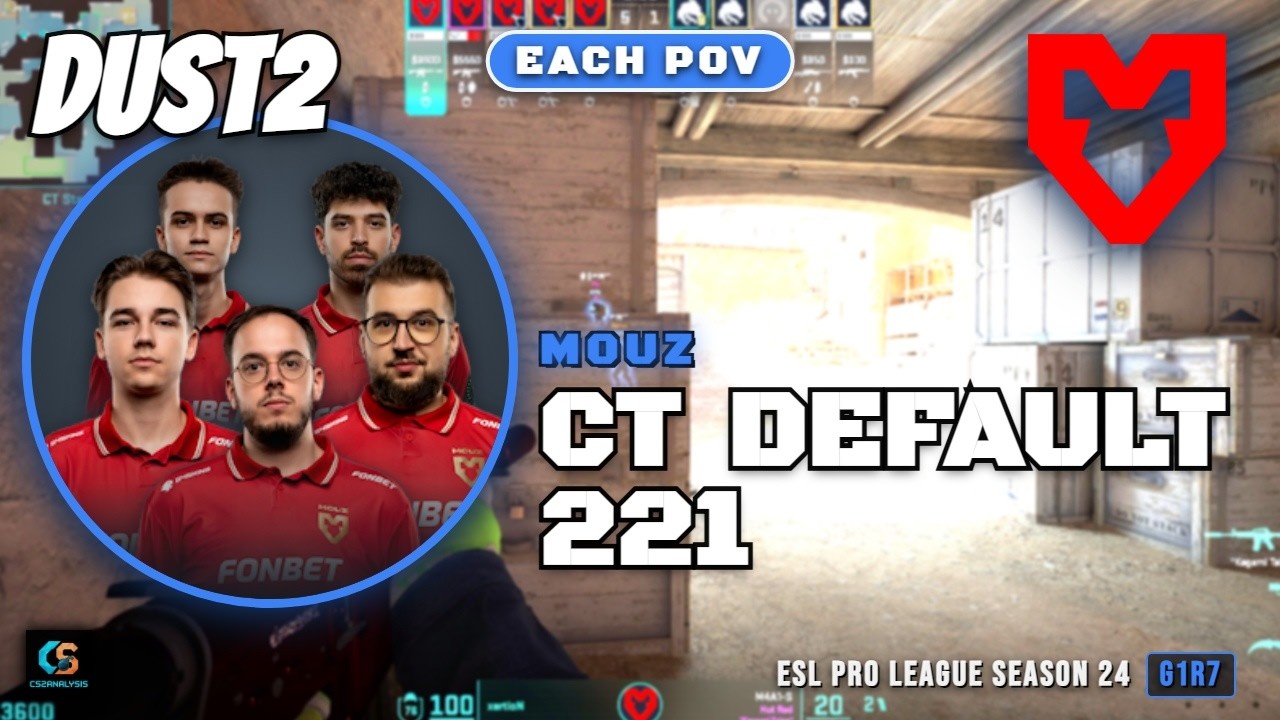 MOUZ CT Default 221 vs Spirit - Dust2 - ESL Pro League Season 24