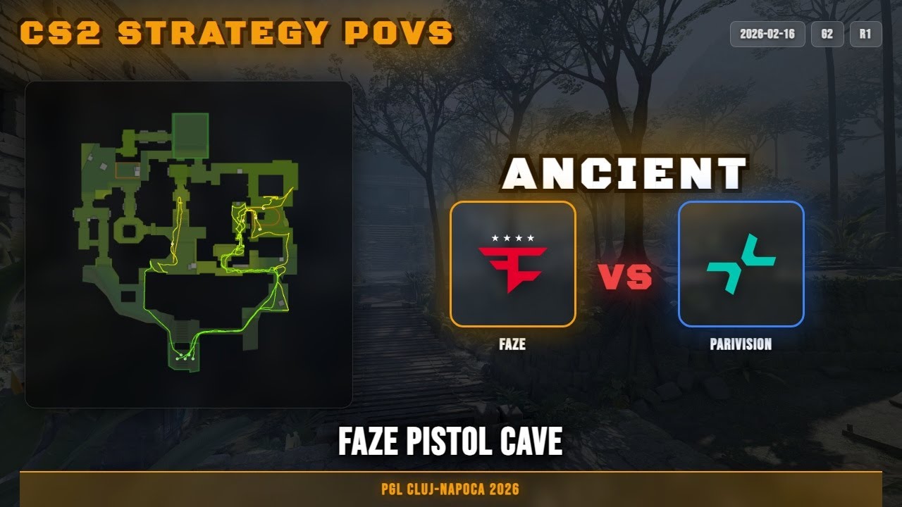 FaZe Pistol Cave vs PARIVISION - Ancient - PGL Cluj-Napoca 2026
