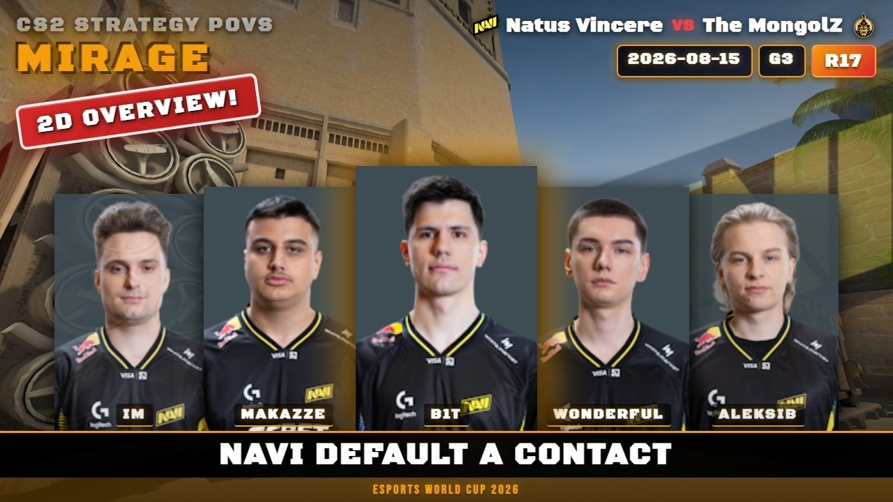 NaVi Default A Contact vs The MongolZ - Mirage - Esports World Cup 2026
