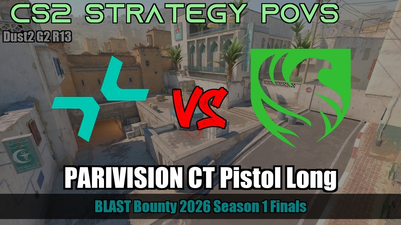 PARIVISION CT Pistol Long vs Falcons - Dust2 - BLAST Bounty 2026 Season 1 Finals