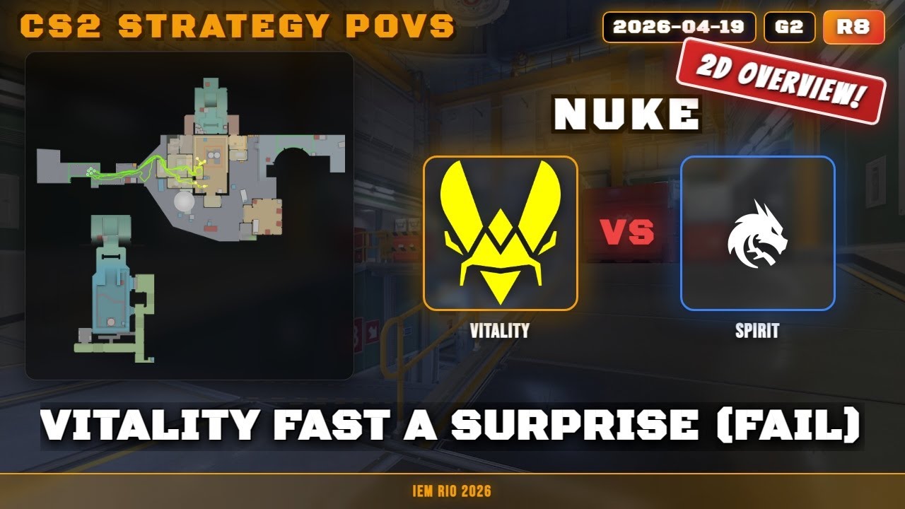 Vitality Fast A Surprise (fail) vs Spirit - Nuke - IEM Rio 2026