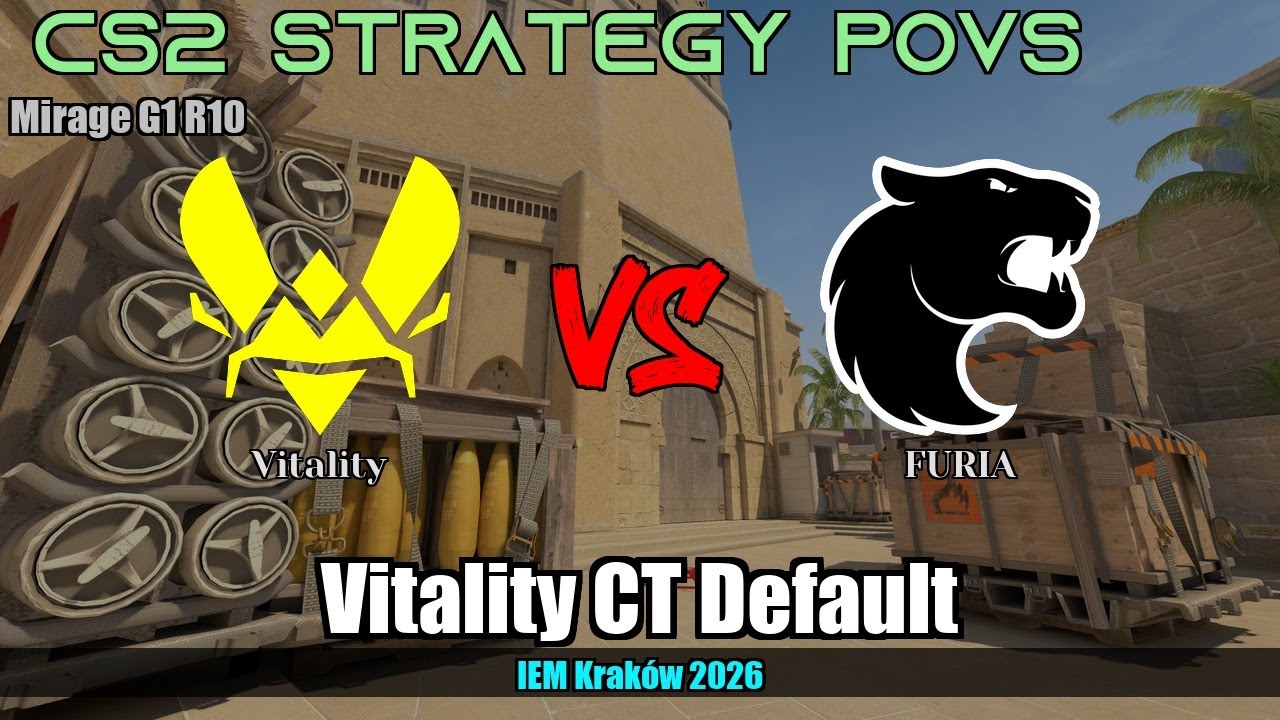Vitality CT Default, holding A vs FURIA - Mirage - IEM Kraków 2026