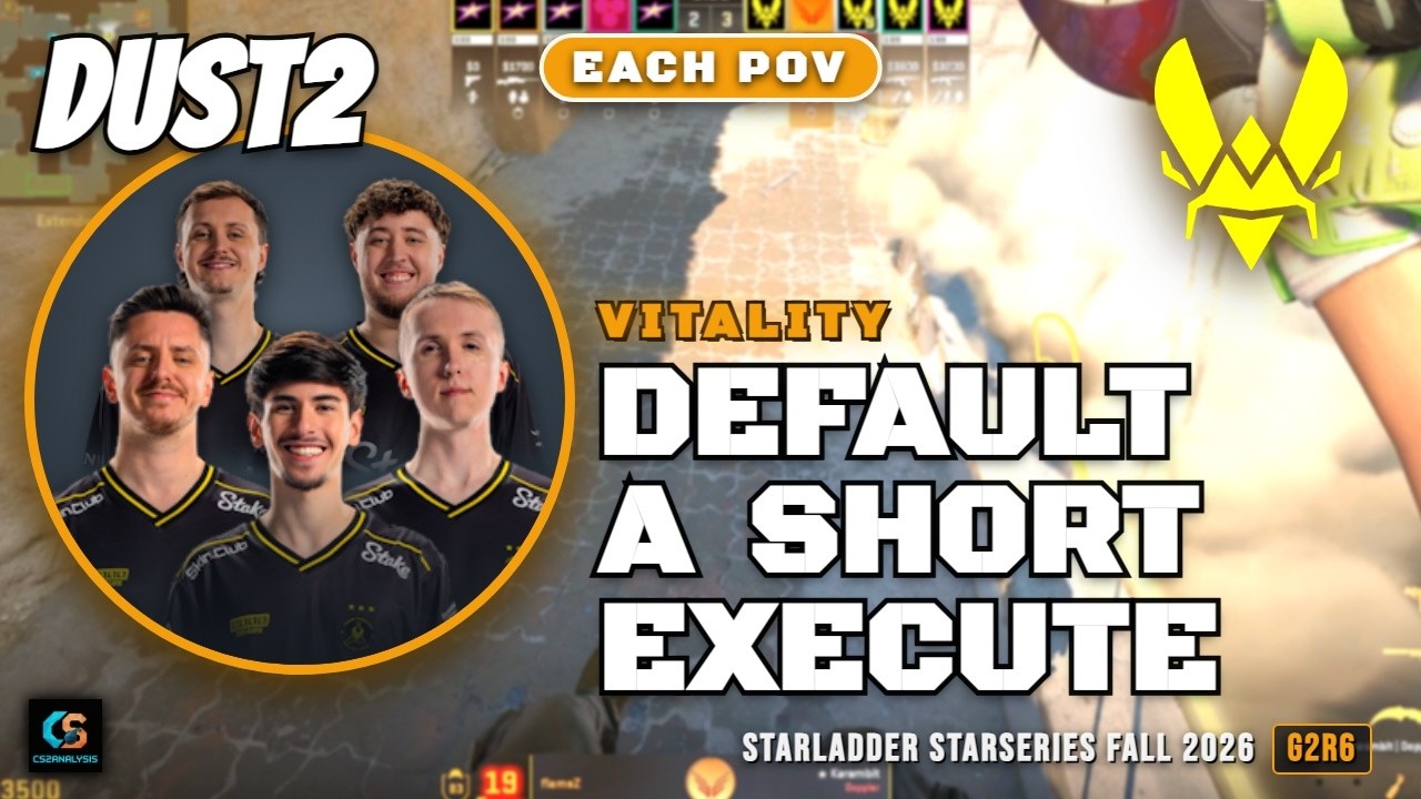 Vitality Default A Short Execute vs magic - Dust2 - StarLadder StarSeries Fall 2026