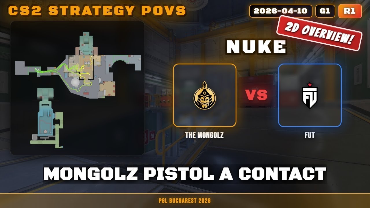 MongolZ Pistol A Contact vs FUT - Nuke - PGL Bucharest 2026
