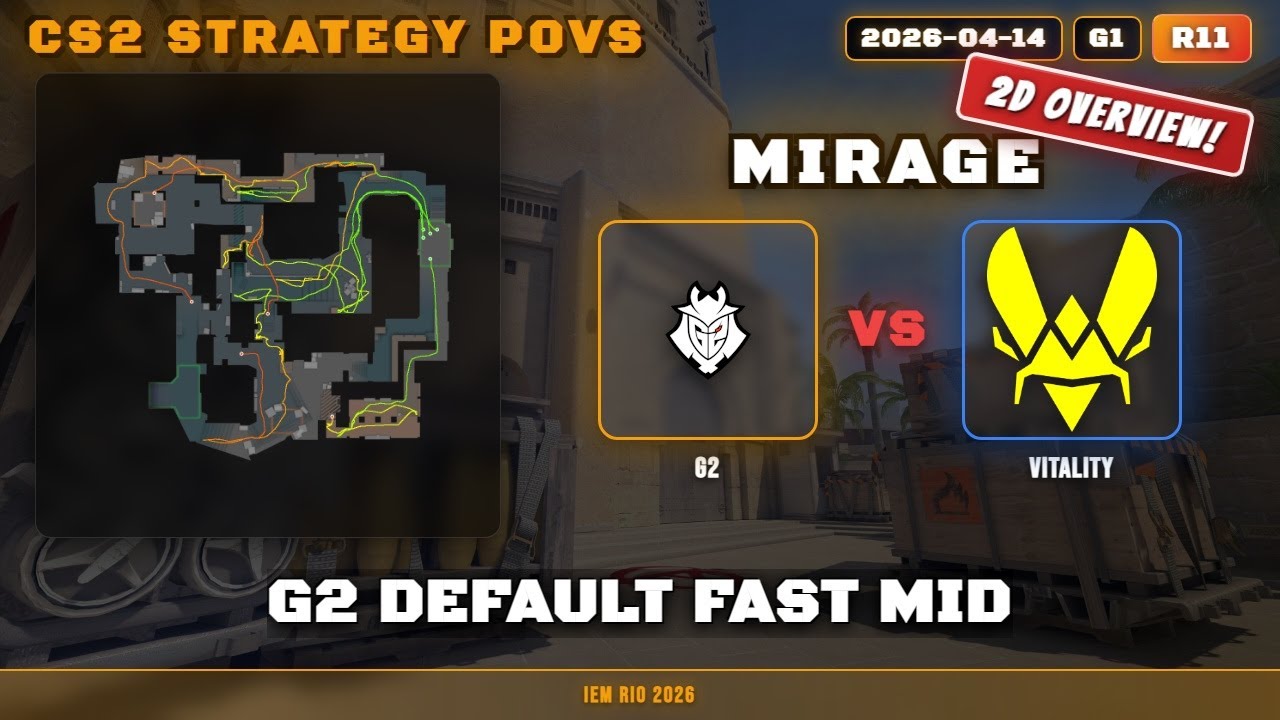 G2 Default Fast Mid vs Vitality - Mirage - IEM Rio 2026