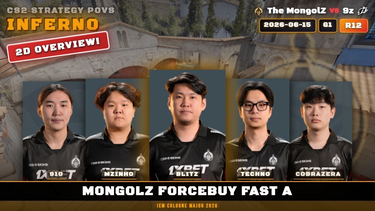 MongolZ ForceBuy Fast A vs 9z - Inferno - IEM Cologne Major 2026