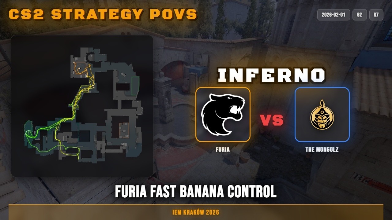 FURIA Fast Banana Control vs The MongolZ - Inferno - IEM Kraków 2026