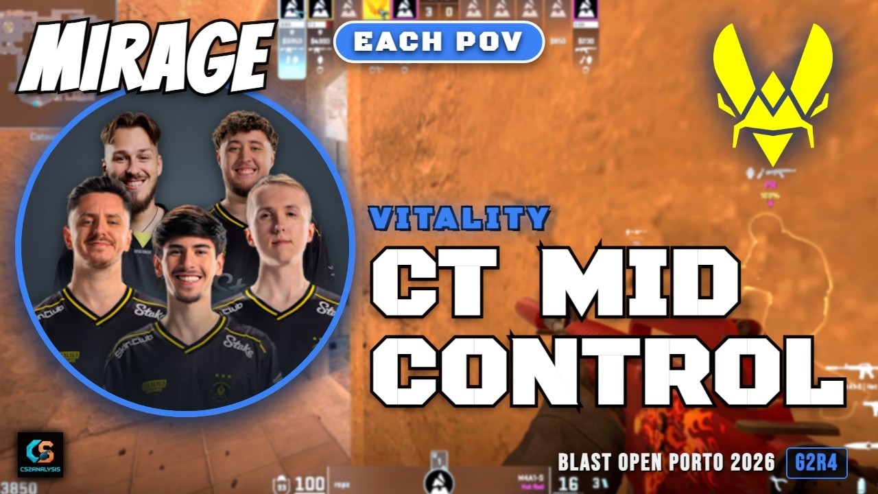 Vitality CT Mid Control vs MOUZ - Mirage - BLAST Open Porto 2026