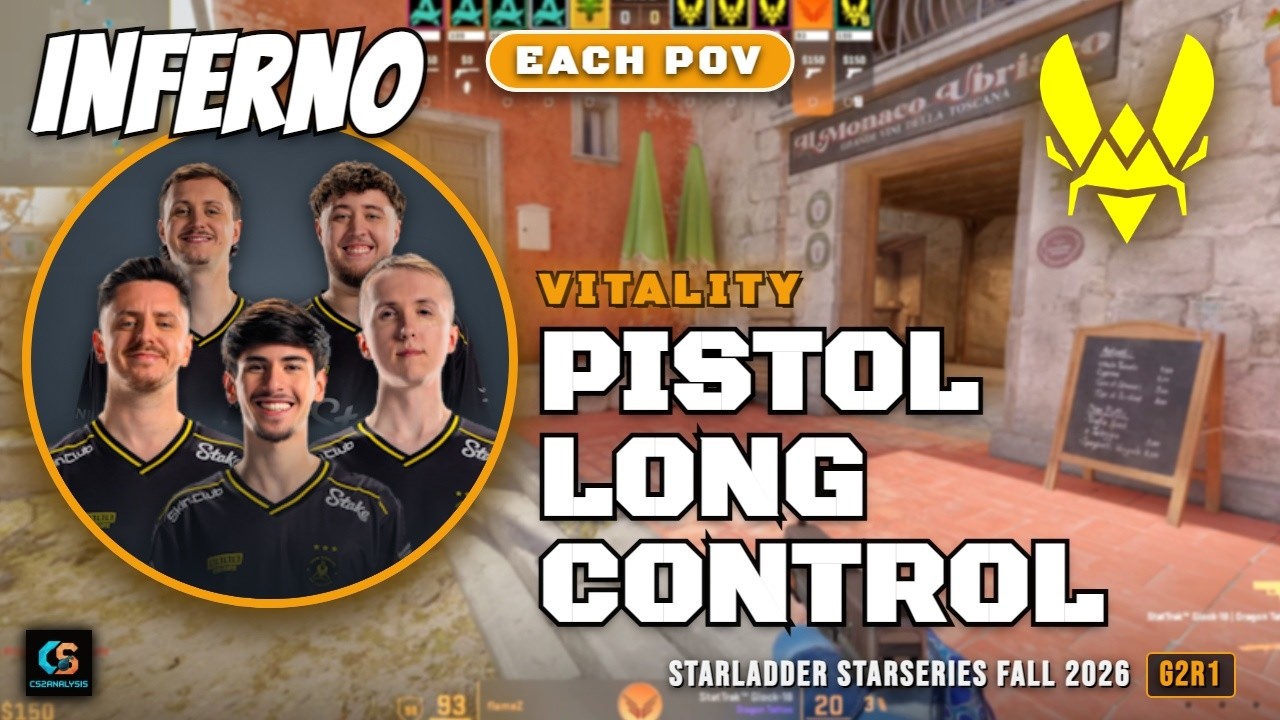 Vitality Pistol Long Control vs Aurora - Inferno - StarLadder StarSeries Fall 2026