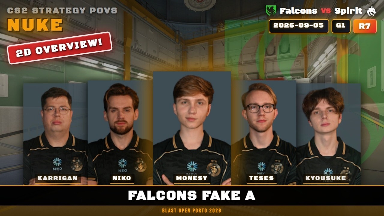 Falcons Fake A vs Spirit - Nuke - BLAST Open Porto 2026